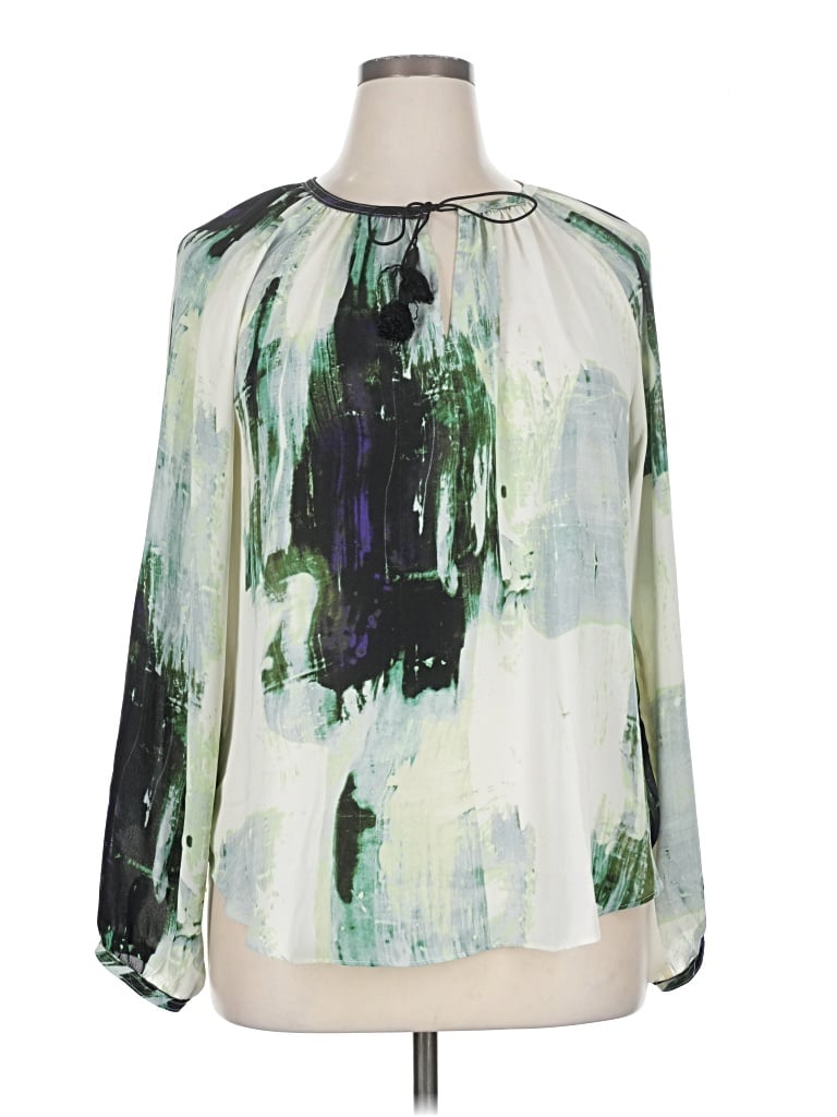 Pre-owned Simply Vera Vera Wang 3/4 Sleeve Blouse In Green