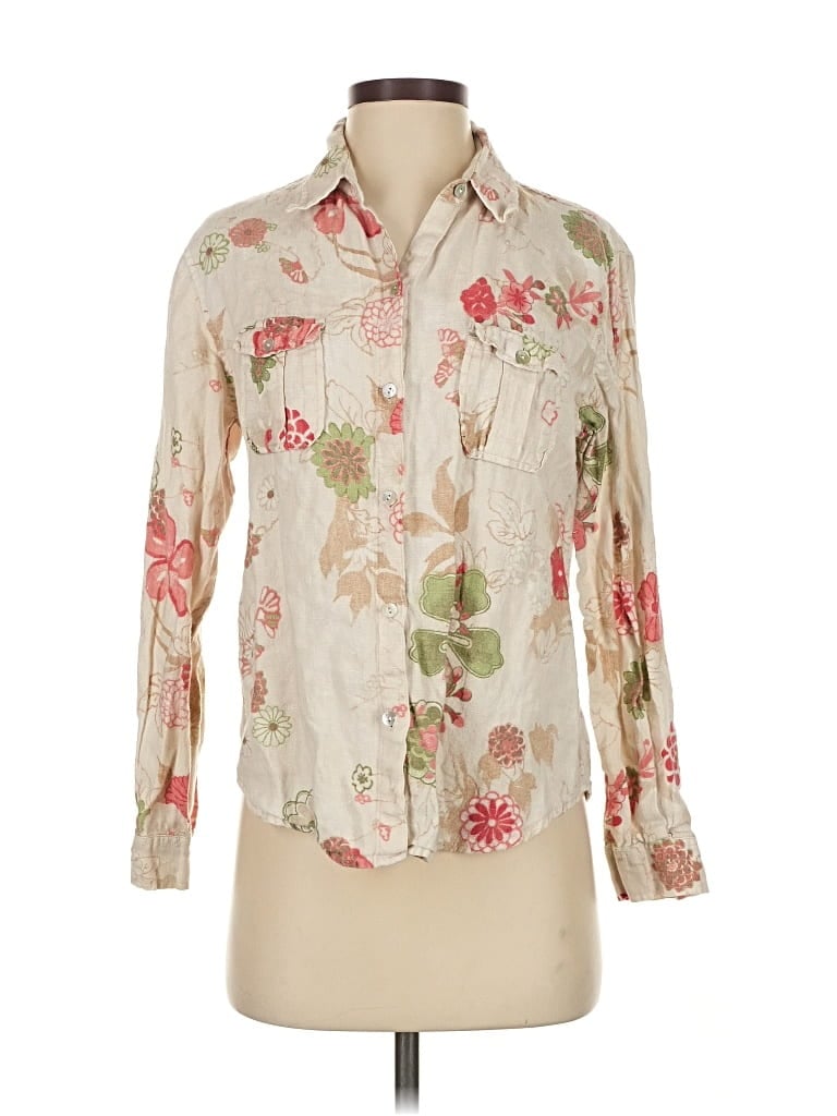 Pre-owned Chico's 3/4 Sleeve Blouse In White