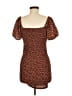 iris 100% Polyester Animal Print Brown Casual Dress Size M - photo 2