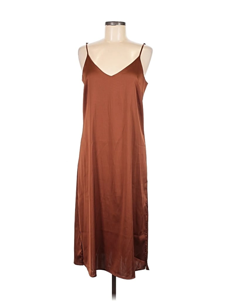 Pre-owned The Drop Casual Dress In Brown