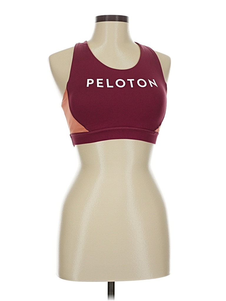 Pre-owned Peloton Sports Bra In Burgundy