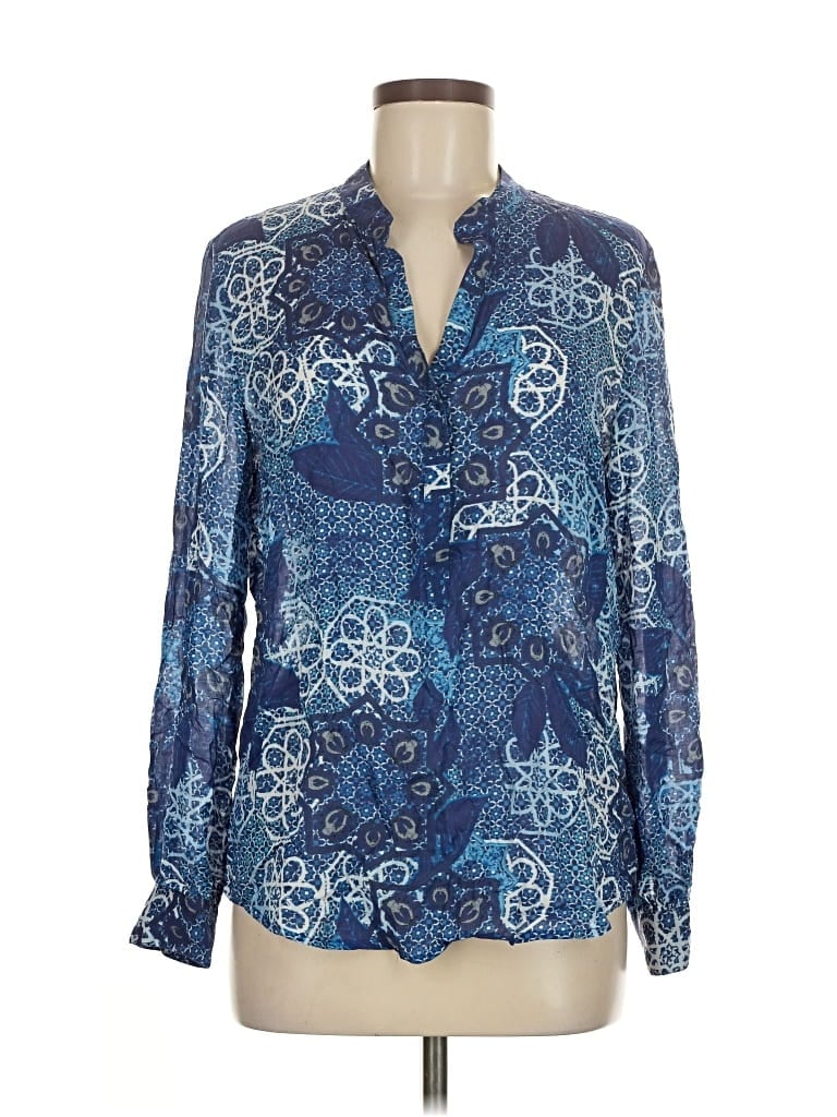 Pre-owned Yfb Long Sleeve Polo Shirt In Blue