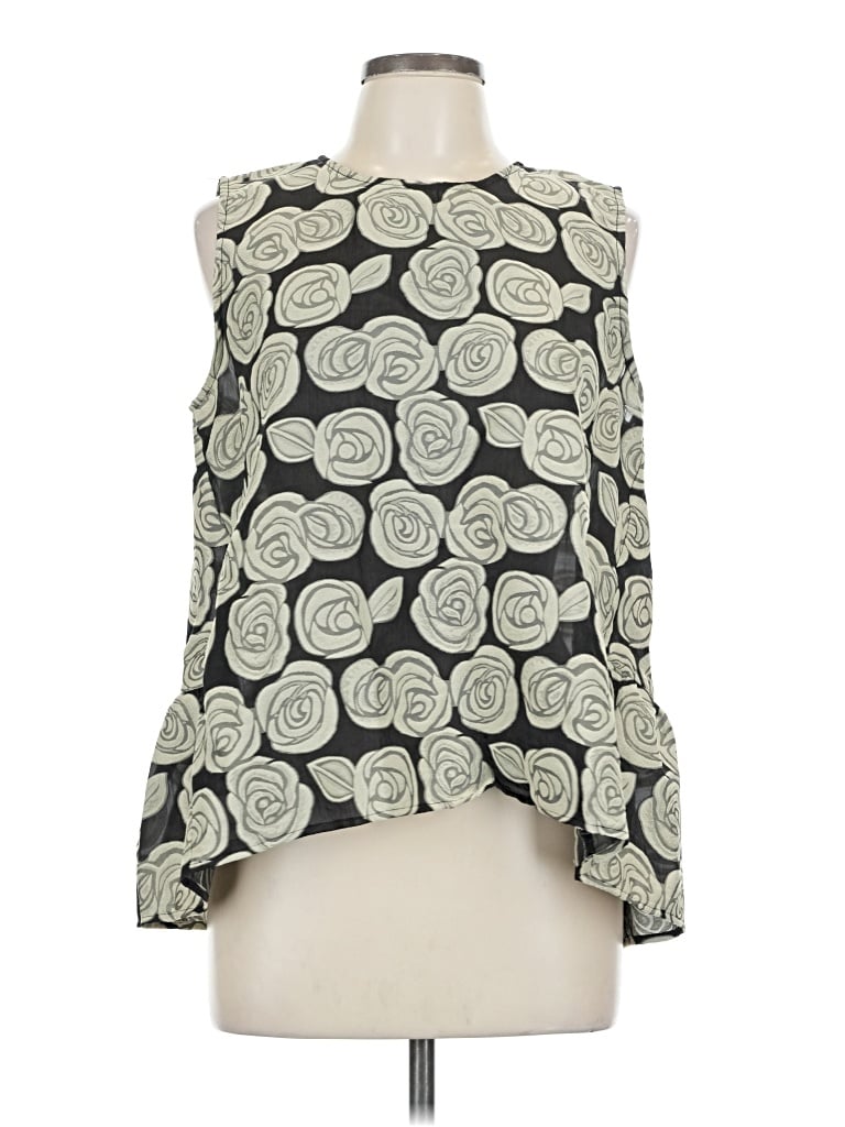 Pre-owned Who What Wear Sleeveless Blouse In Black