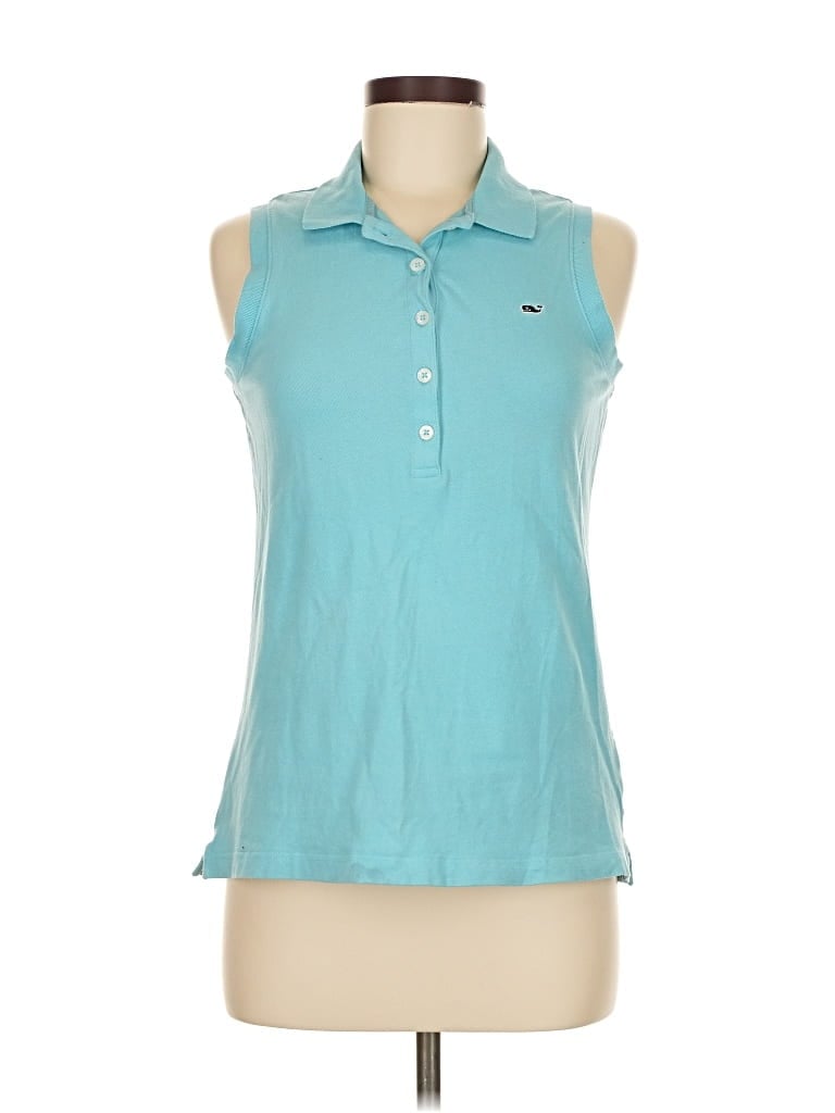 Pre-owned Vineyard Vines Short Sleeve Polo Shirt In Blue
