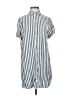 Madewell 100% Viscose Stripes Silver Short Sleeve Button-Down Shirt Size XS - photo 1