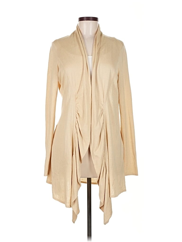 Pre-owned Magaschoni Silk Cardigan Sweater In Brown