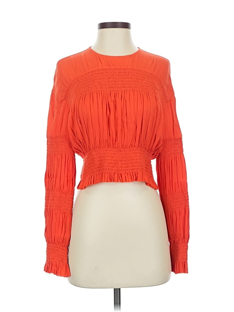 Pre-owned Rachel Comey Long Sleeve Blouse In Orange