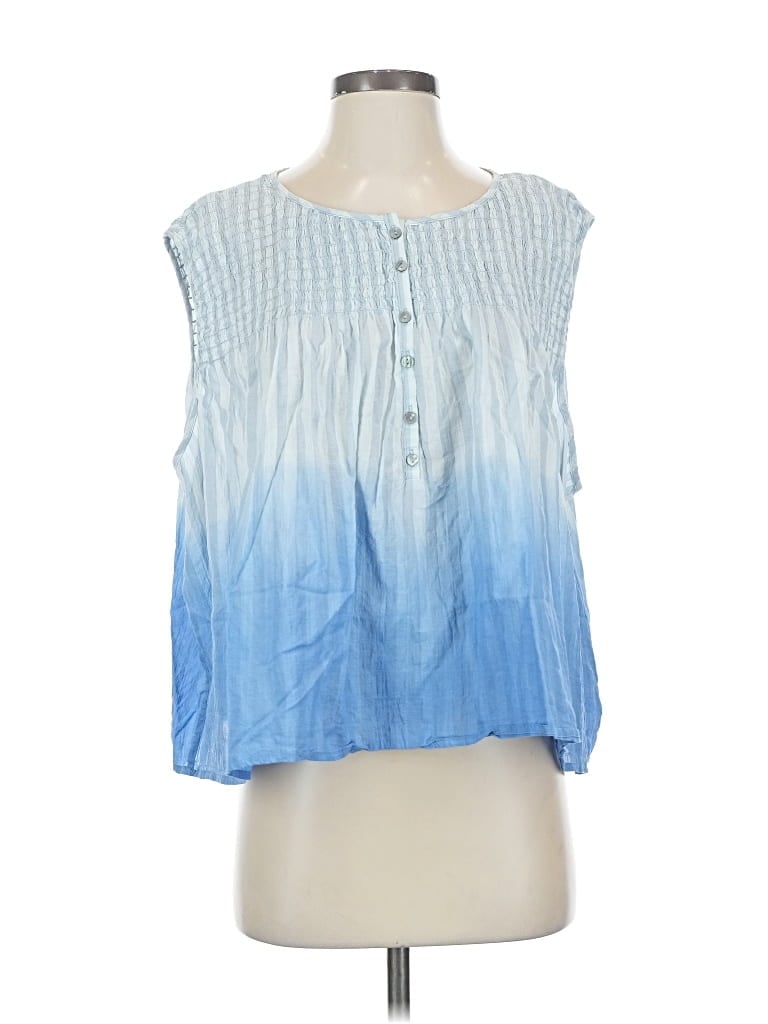 Pre-owned We The Free Sleeveless Blouse In Blue
