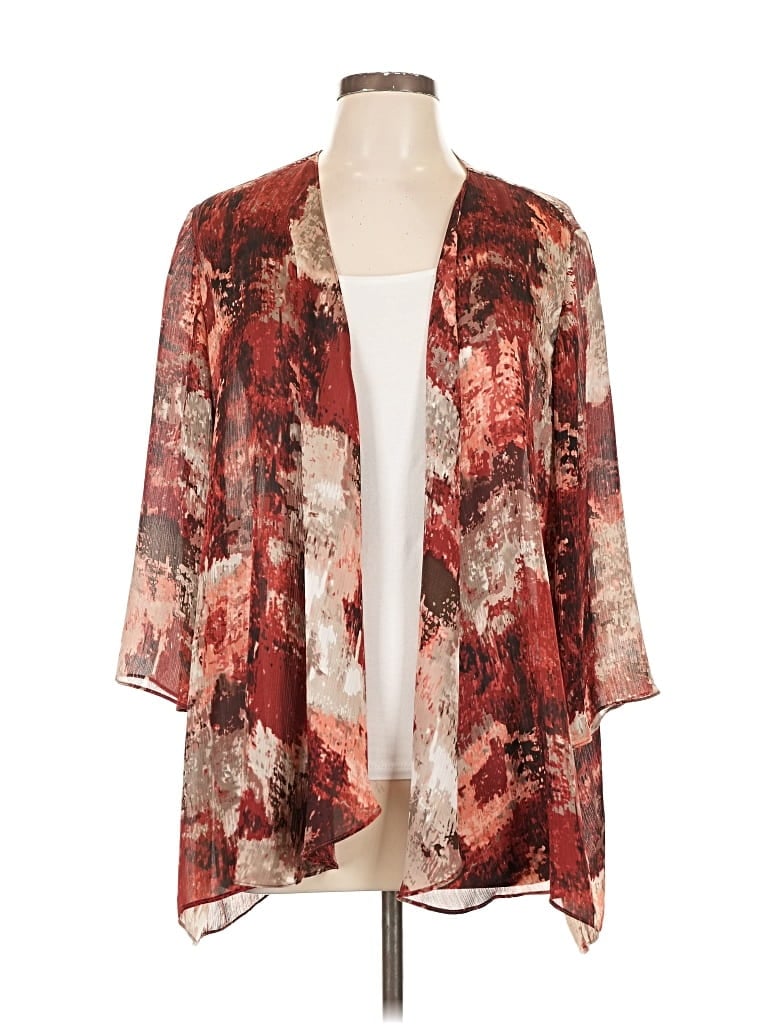 Pre-owned Kasper Kimono In Burgundy