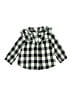 Crewcuts Checkered-gingham Black Long Sleeve Blouse Size 7 - photo 1