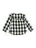 Crewcuts Checkered-gingham Black Long Sleeve Blouse Size 7 - photo 2