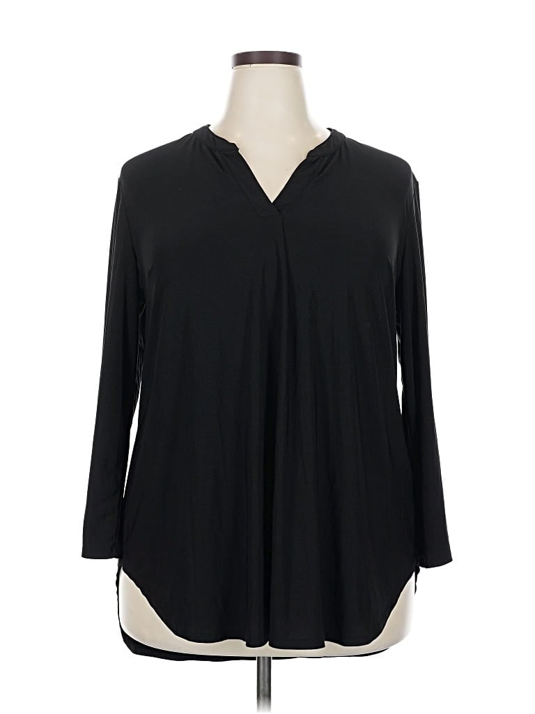 Pre-owned C Established 1946 3/4 Sleeve Blouse In Black