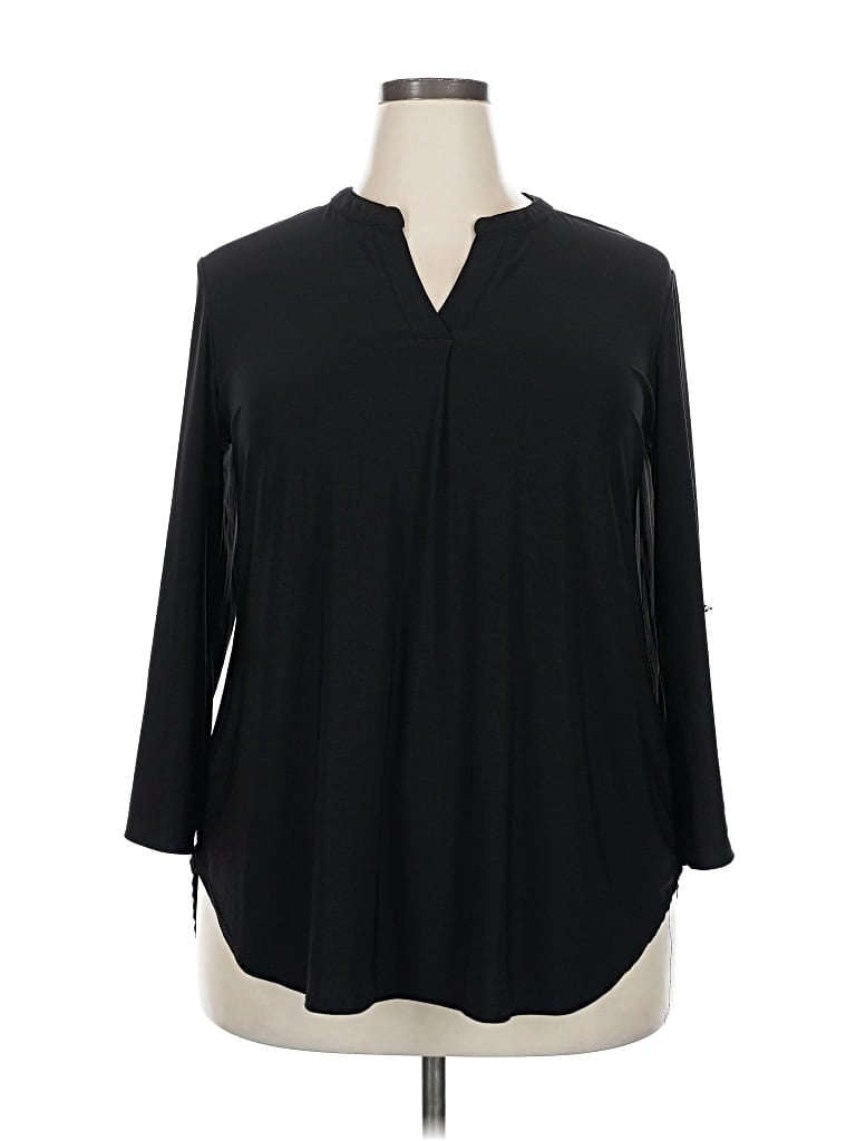 C ESTABLISHED 1946 Pre-owned 3/4 Sleeve Blouse In Black