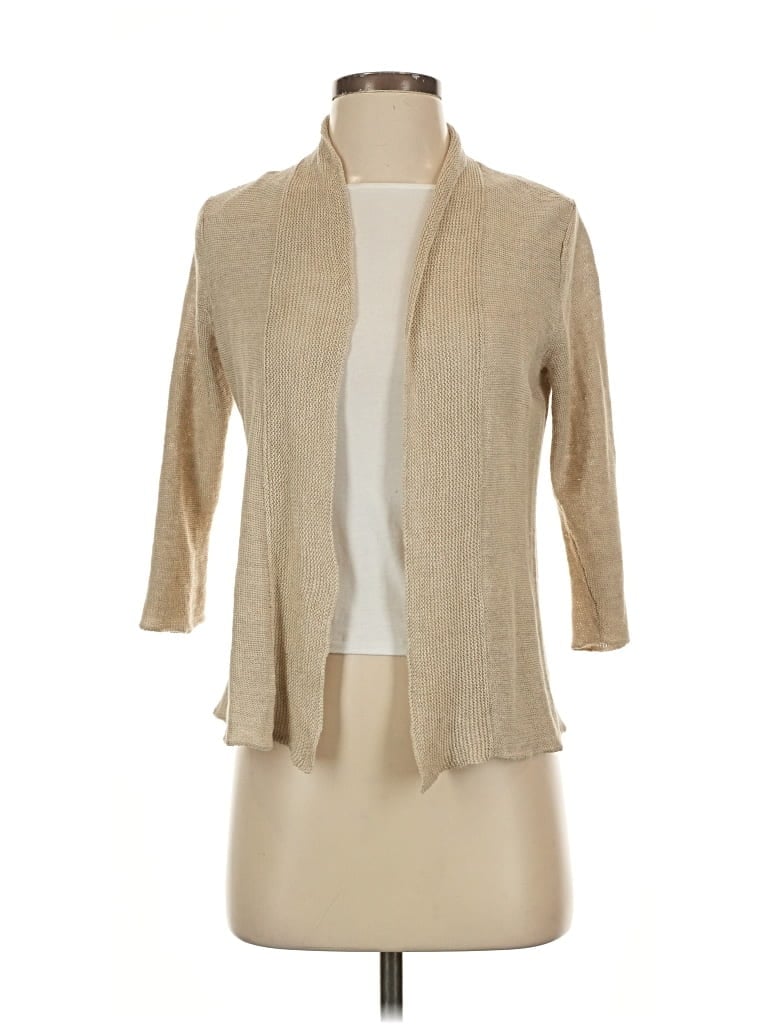 Pre-owned Eileen Fisher Cardigan Sweater In Brown