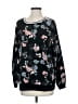 Le Lis 100% Polyester Floral Black Pullover Sweater Size S - photo 1