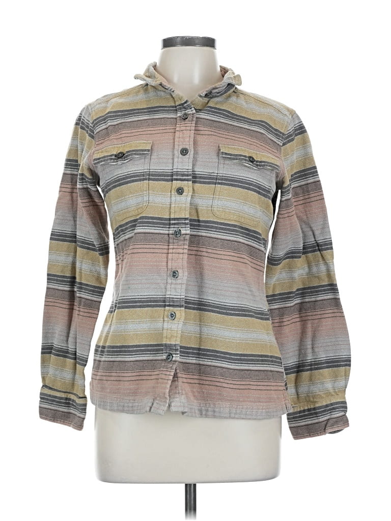 Pre-owned Patagonia Long Sleeve Button Down Shirt In Gray
