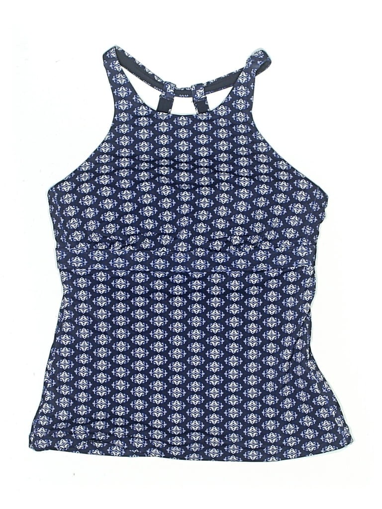 Pre-owned Athleta Swimsuit Top Blue Print Pattern Swimwear