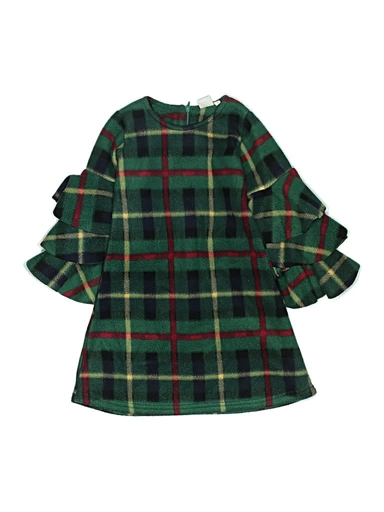 Pre-owned Assorted Brands Kids' 3/4 Sleeve Top Green Square Neckline Tops