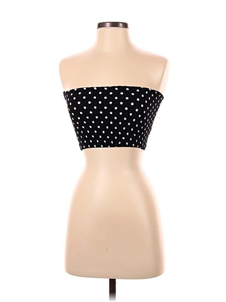 Pre-owned Shein Sleeveless Top Black Strapless Neckline Tops