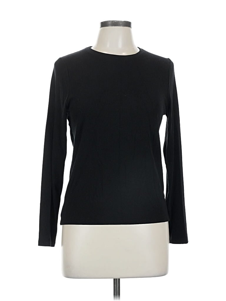 Pre-owned Splendid Long Sleeve Top Black Turtleneck Tops