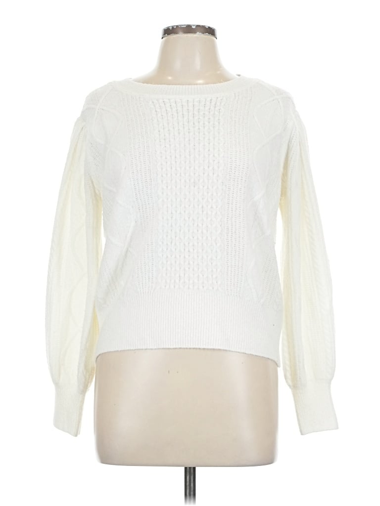 Pre-owned 1.state Pullover Sweater In White