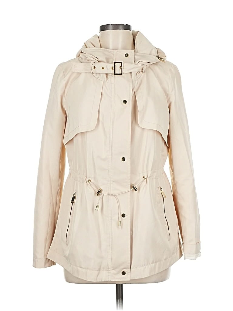 ZARA BASIC Pre-owned Trenchcoat In White
