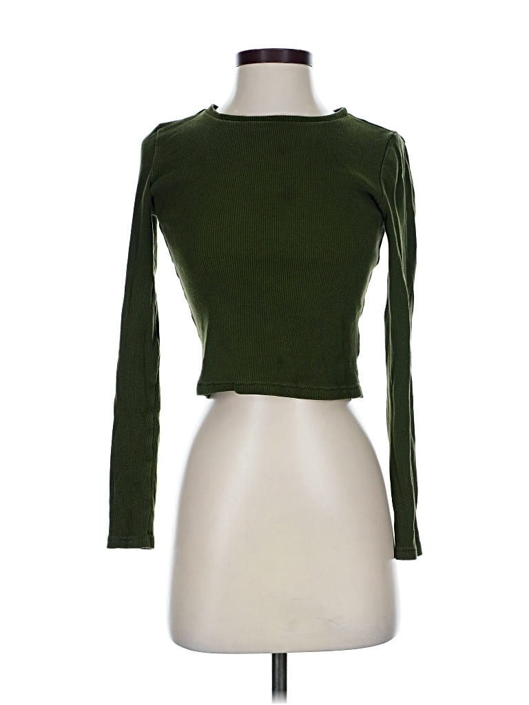 Pre-owned Universal Thread Long Sleeve Top Green Boatneck Tops