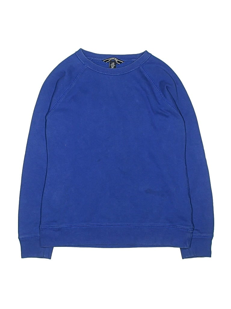 Pre-owned Lands' End Kids' Sweatshirt In Blue