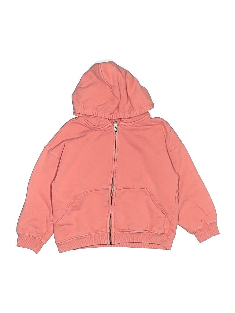 Pre-owned Zara Kids' Zip Up Hoodie In Pink