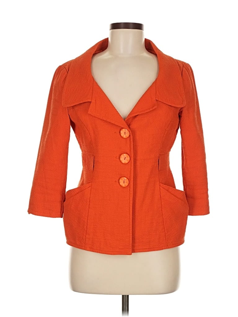 Pre-owned Nanette Lepore Blazer Jacket In Orange