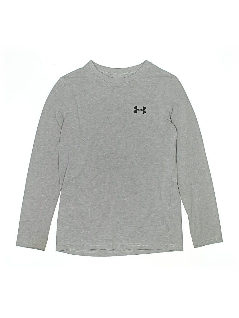 Pre-owned Under Armour Kids' Long Sleeve T-shirt In Gray