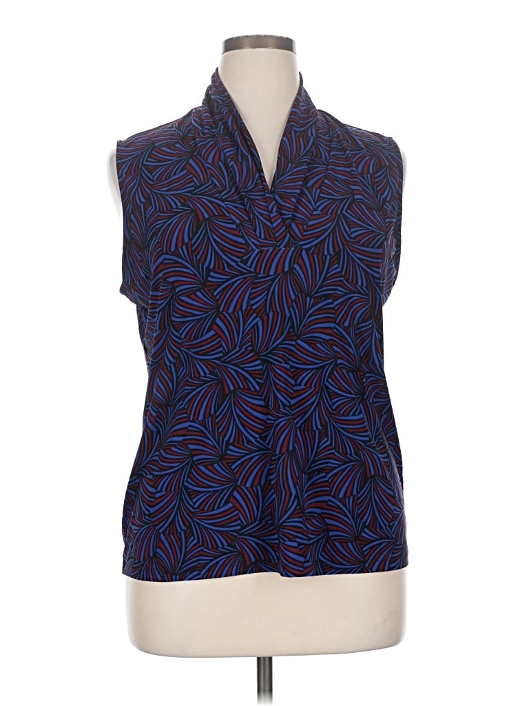 Pre-owned Anne Klein Sleeveless Blouse In Blue