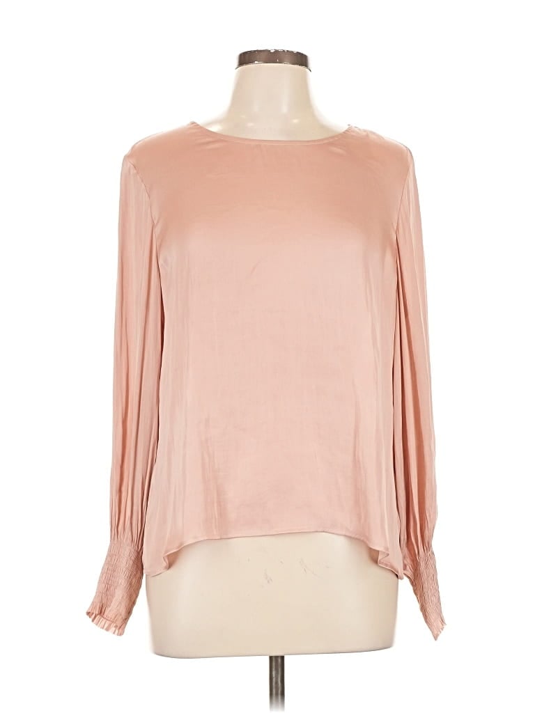 Pre-owned Banana Republic Long Sleeve Blouse In Pink