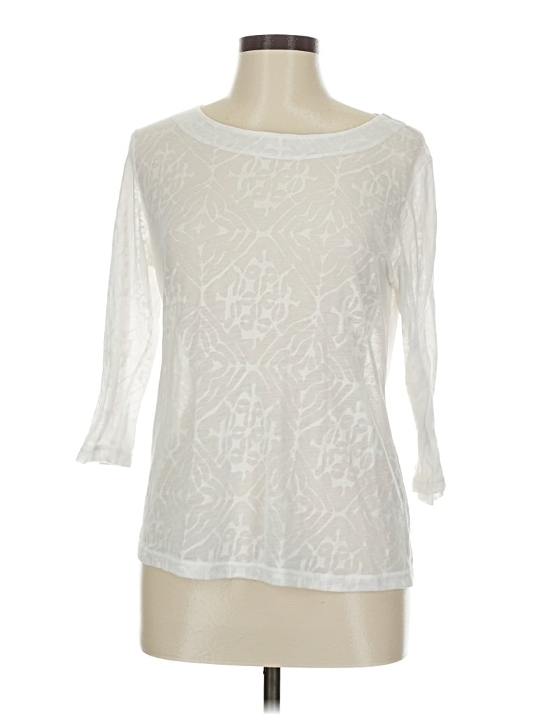 Pre-owned Orvis 3/4 Sleeve T-shirt In White