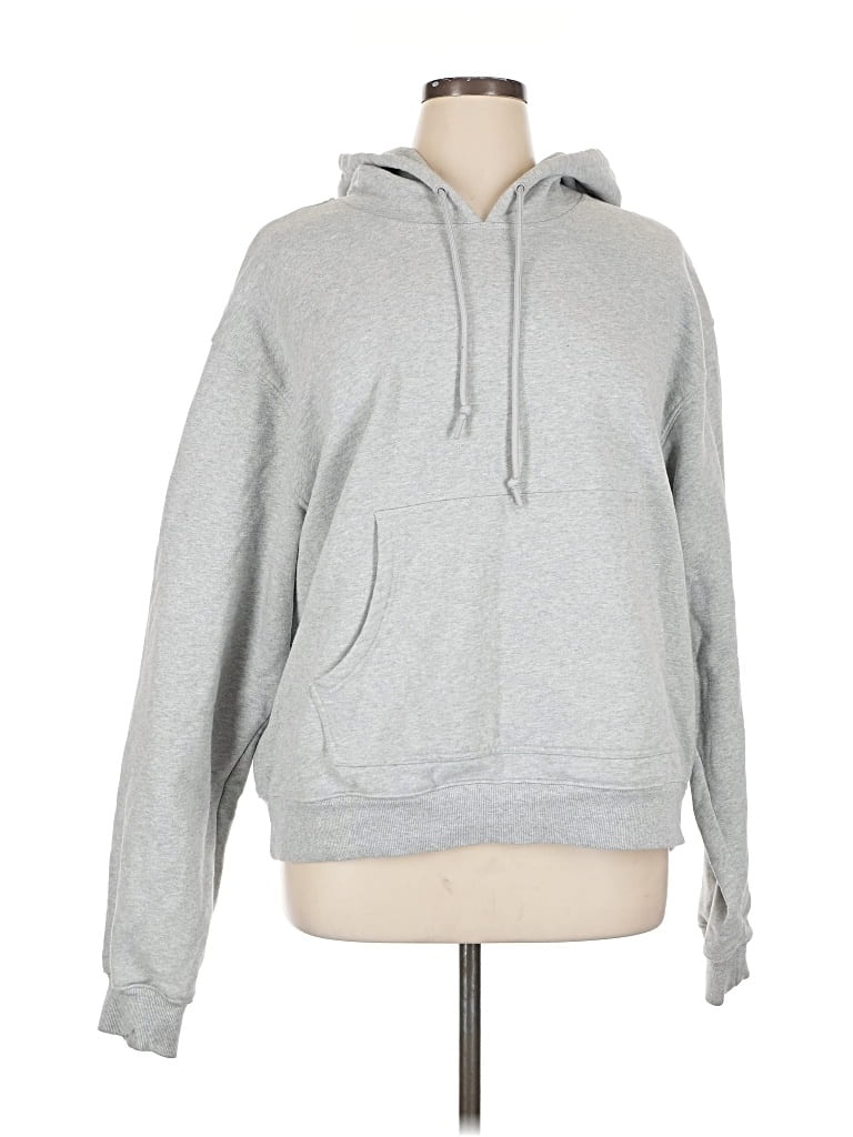 Pre-owned Good American Pullover Hoodie In Gray