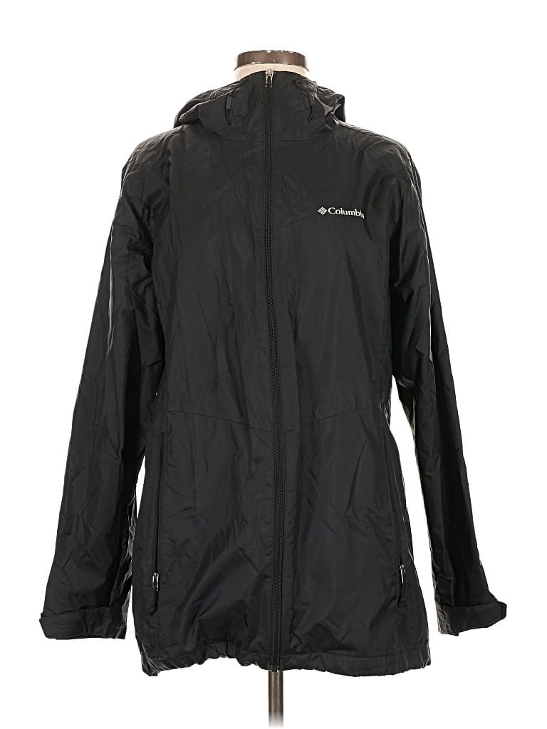 Pre-owned Columbia Raincoat In Black