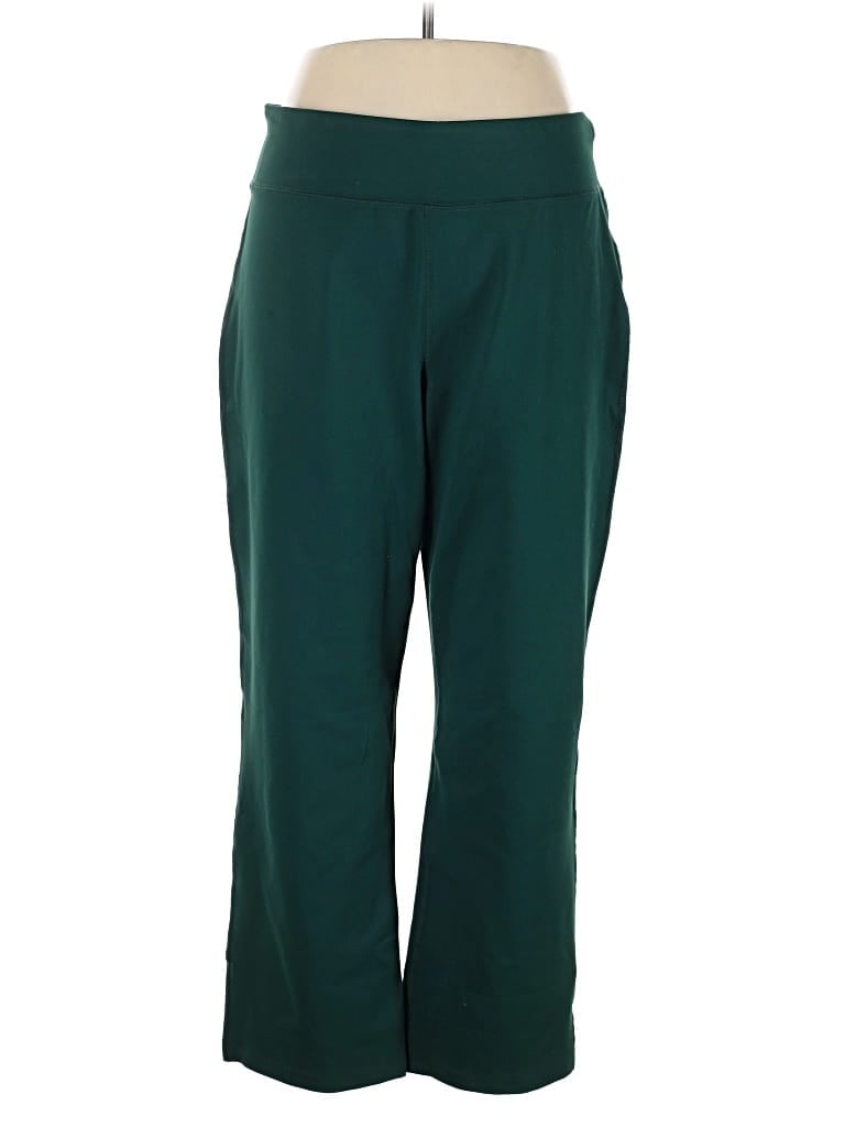 Pre-owned Lands' End Active Pants In Green