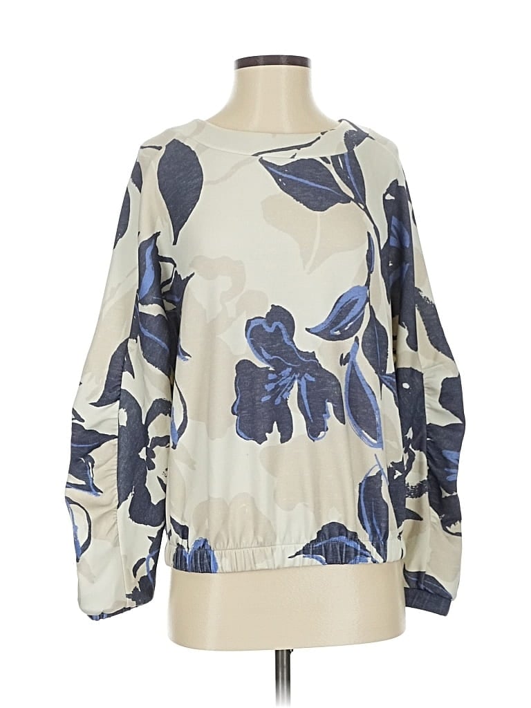 Pre-owned Evereve Long Sleeve T-shirt In Blue