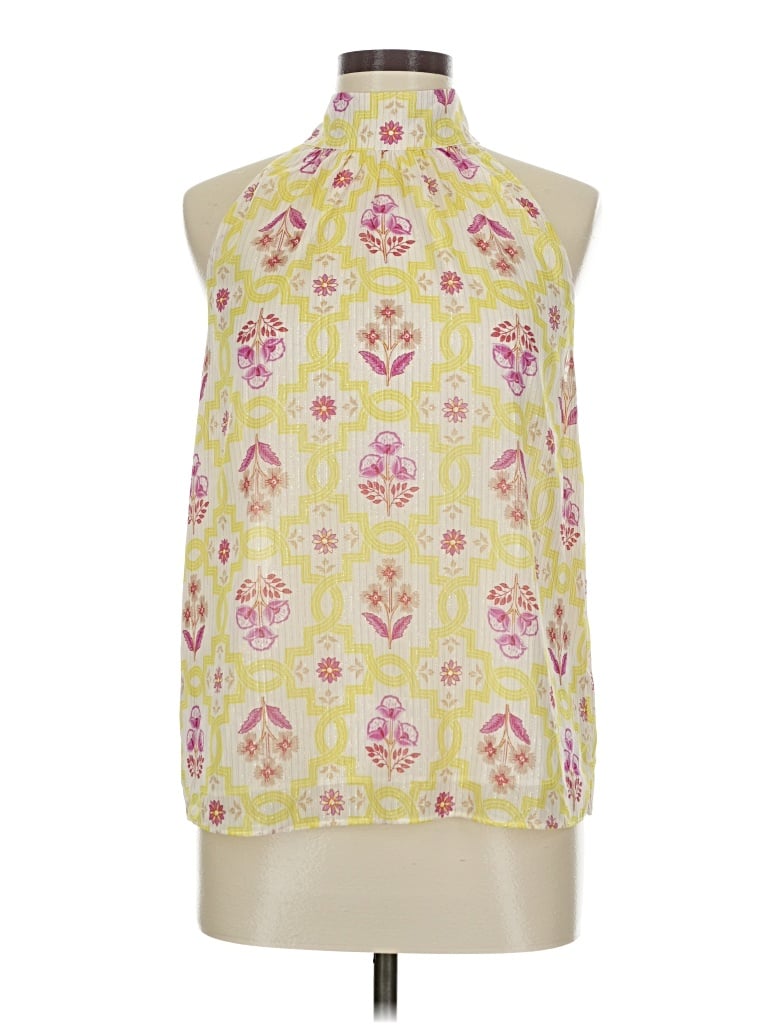 Ann Taylor Sleeveless Blouse In Yellow