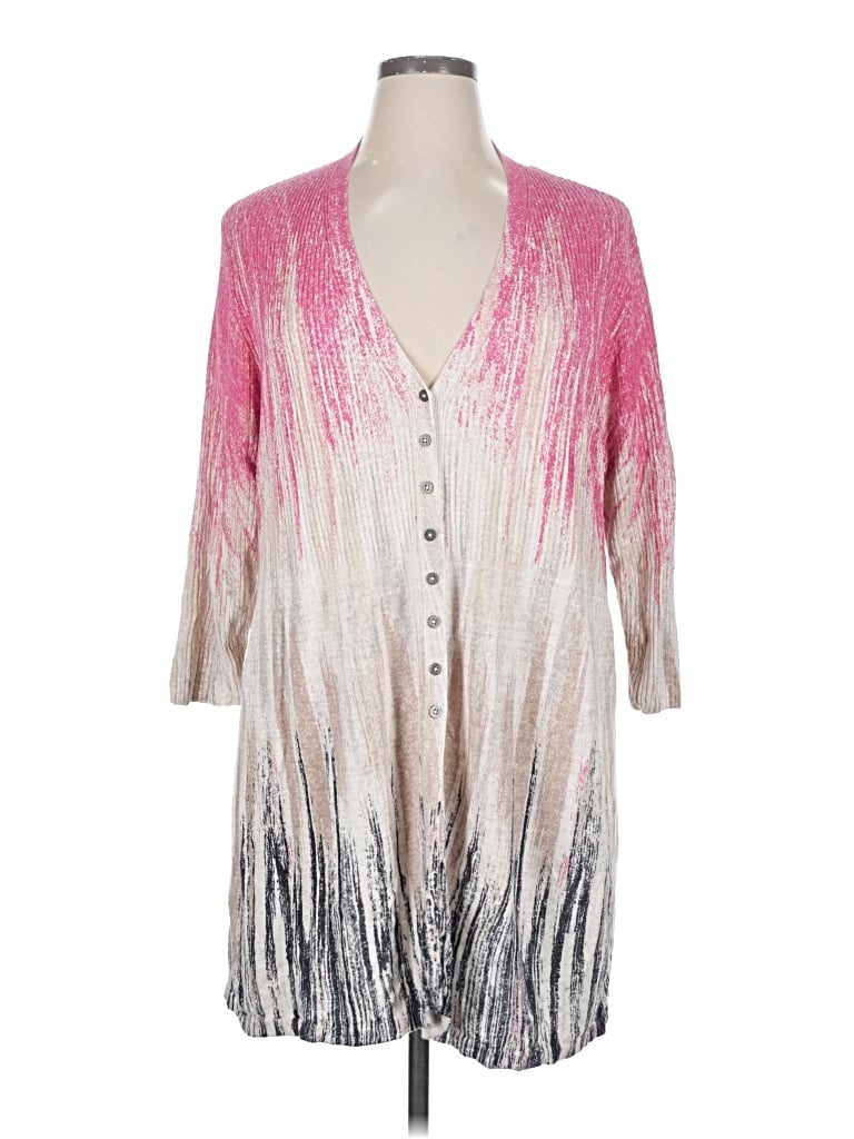 Pre-owned Nic + Zoe Cardigan Sweater In Pink