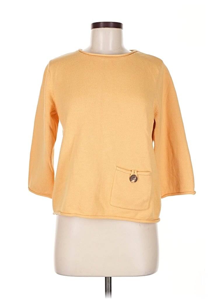 Pre-owned Christopher & Banks Pullover Sweater In Yellow