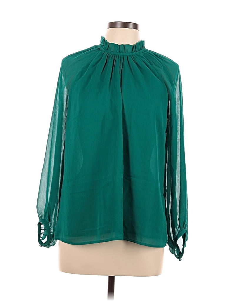 Pre-owned Ann Taylor 3/4 Sleeve Blouse In Green