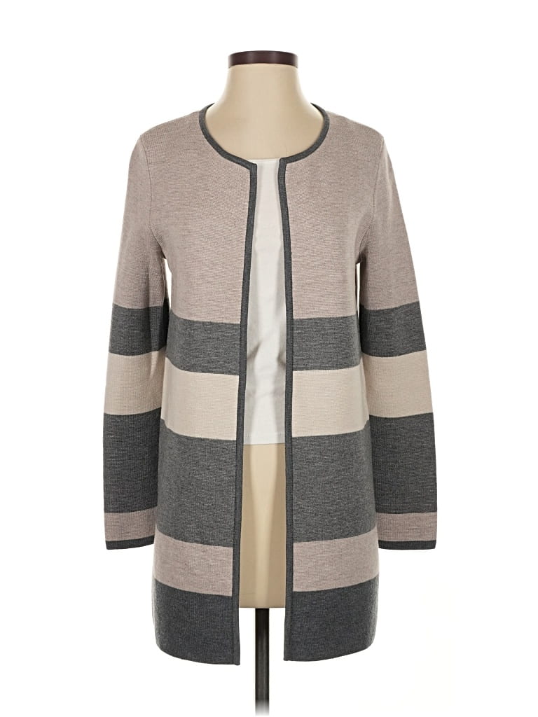 Pre-owned Talbots Wool Cardigan Sweater In Gray