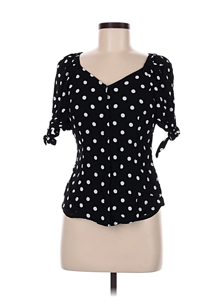Pre-owned Philosophy Republic Clothing Short Sleeve Top Black Sweetheart Neckline Tops
