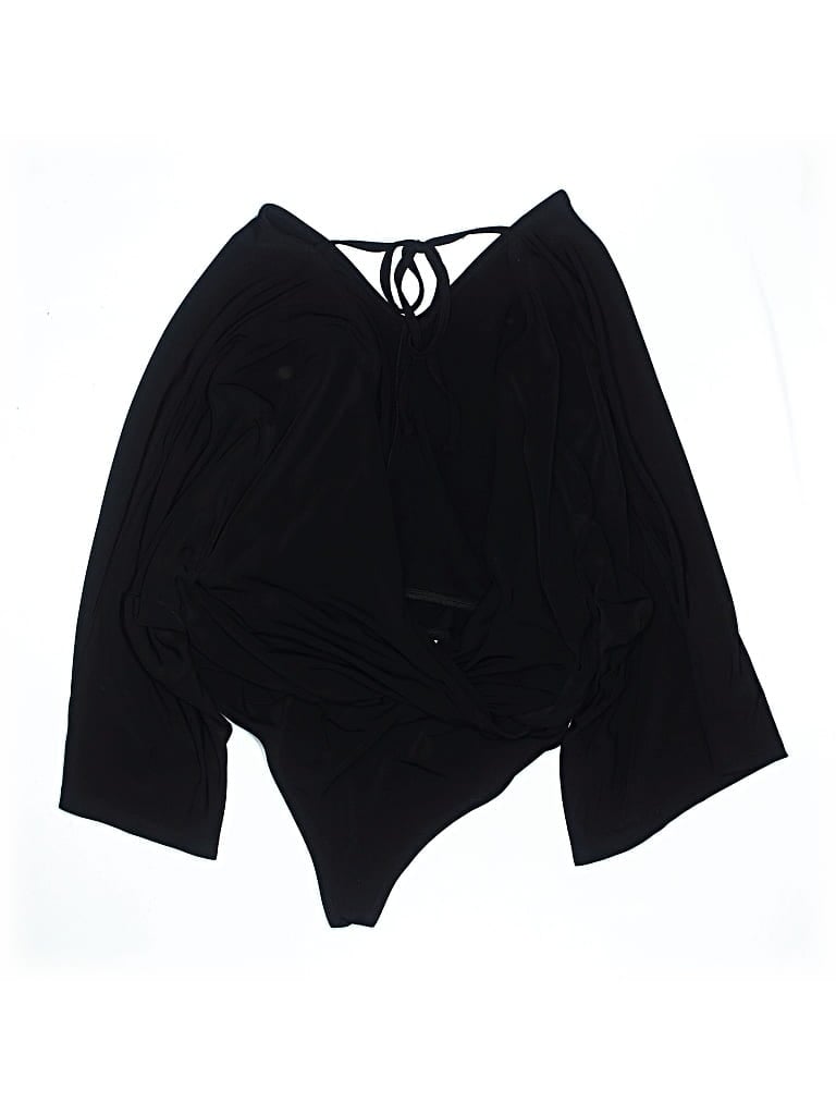 Pre-owned Asos Design 3/4 Sleeve Blouse In Black