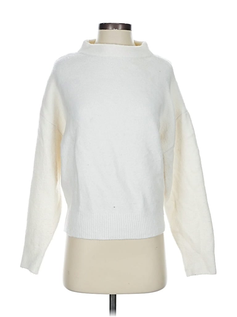 Pre-owned Zara Turtleneck Sweater In White