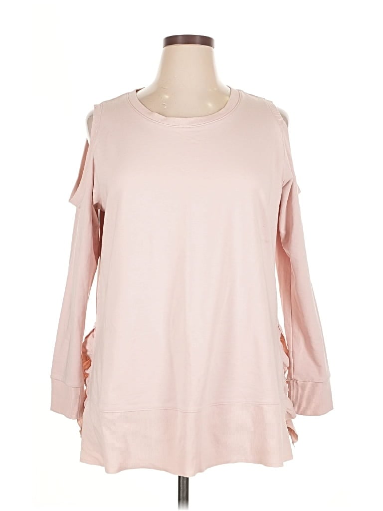 Pre-owned Lane Bryant Sweatshirt In Pink