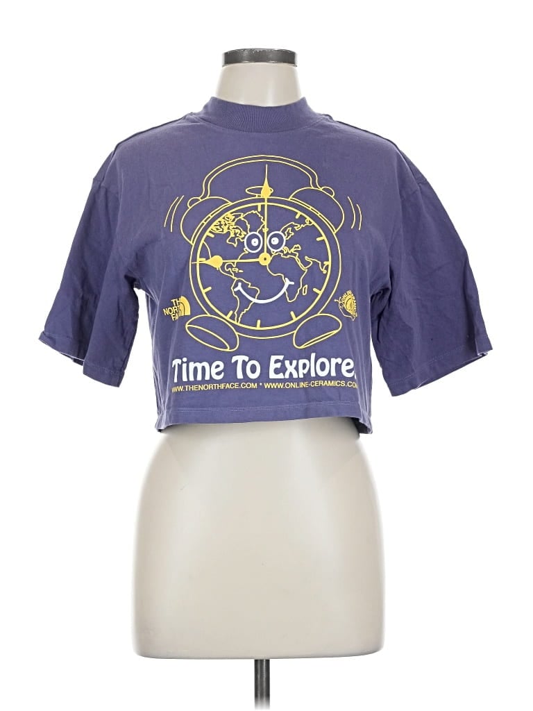 Pre-owned The North Face Short Sleeve T-shirt In Purple