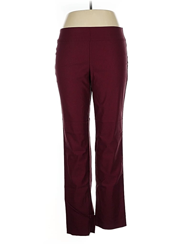 Pre-owned Nic + Zoe Active Pants In Burgundy