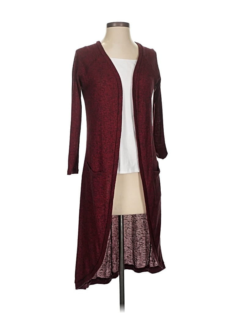 Pre-owned Almost Famous Cardigan Sweater In Burgundy
